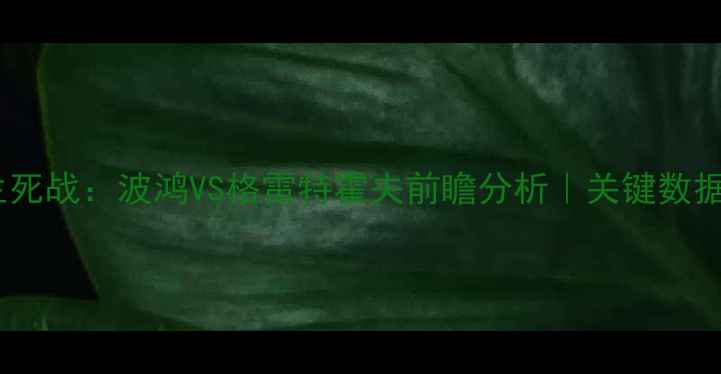 图片 德乙保级生死战：波鸿VS格雷特霍夫前瞻分析｜关键数据+战术博弈