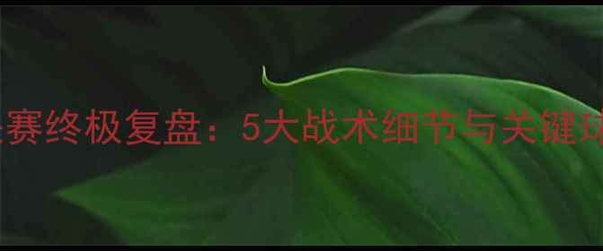 图片 德国VS智利决赛终极复盘：5大战术细节与关键球员表现深度2