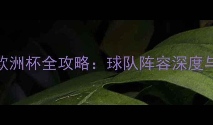 图片 德国女足欧洲杯全攻略：球队阵容深度与赛事前瞻