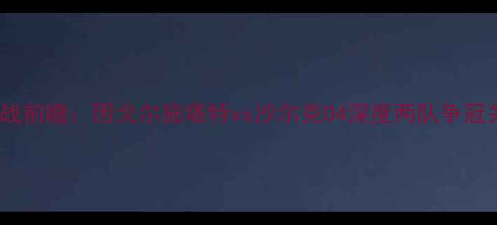 图片 德甲焦点战前瞻：因戈尔施塔特vs沙尔克04深度两队争冠关键战役1