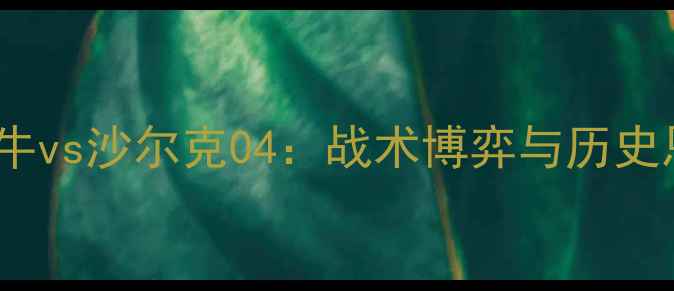 图片 德甲焦点战菜红牛vs沙尔克04：战术博弈与历史恩怨的巅峰对决1