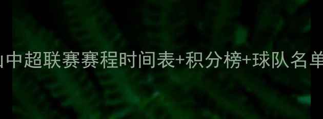 图片 昆山中超联赛赛程时间表+积分榜+球队名单全2