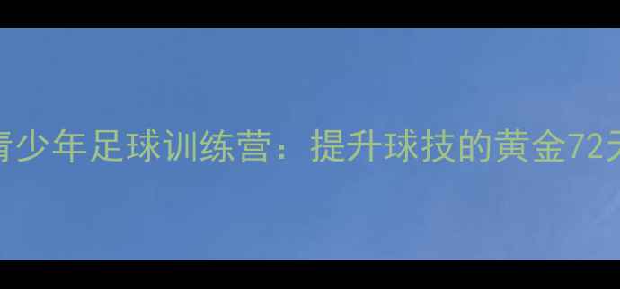 图片 暑假青少年足球训练营：提升球技的黄金72天计划