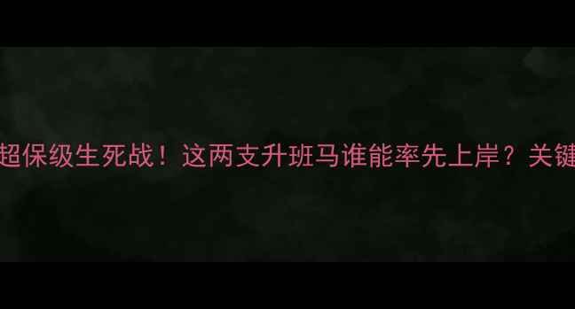 图片 桑德兰VS考文垂：英超保级生死战！这两支升班马谁能率先上岸？关键阵容+历史数据深度2