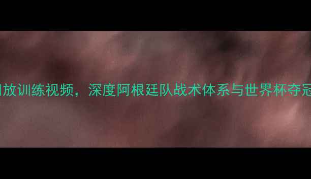 图片 梅西赛后回放训练视频，深度阿根廷队战术体系与世界杯夺冠关键策略1