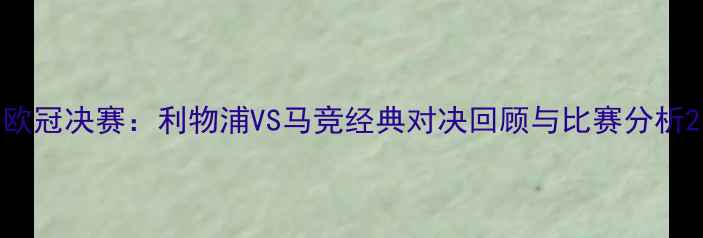 图片 欧冠决赛：利物浦VS马竞经典对决回顾与比赛分析2