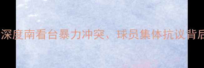 图片 欧冠种族歧视事件深度南看台暴力冲突、球员集体抗议背后的足球文明之殇1