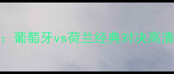 图片 欧洲杯14决赛：葡萄牙vs荷兰经典对决高清集锦与战术全