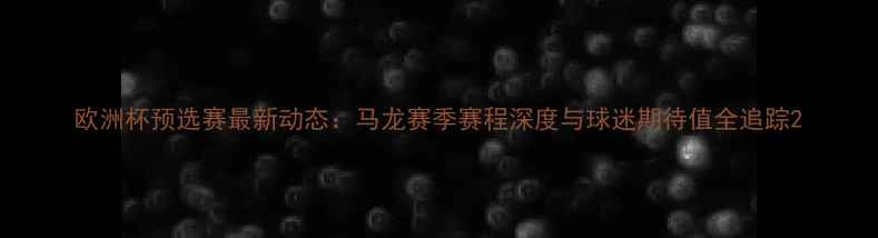 图片 欧洲杯预选赛最新动态：马龙赛季赛程深度与球迷期待值全追踪2