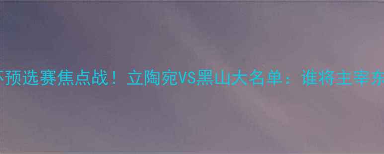 图片 欧洲杯预选赛焦点战！立陶宛VS黑山大名单：谁将主宰东欧？2