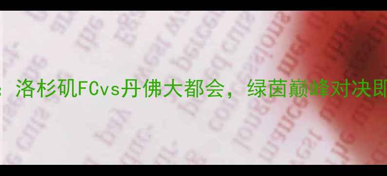 图片 欧洲杯预选赛焦点战：洛杉矶FCvs丹佛大都会，绿茵巅峰对决即将点燃北美足球版图