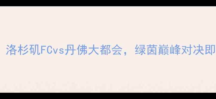 图片 欧洲杯预选赛焦点战：洛杉矶FCvs丹佛大都会，绿茵巅峰对决即将点燃北美足球版图1