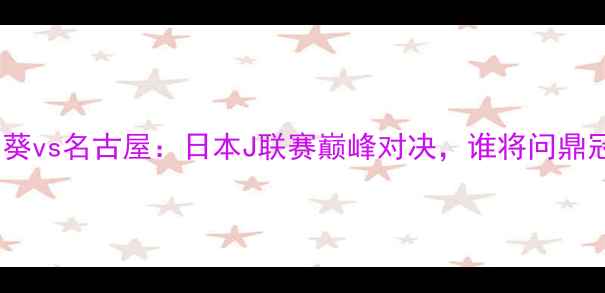 图片 水户蜀葵vs名古屋：日本J联赛巅峰对决，谁将问鼎冠军？2