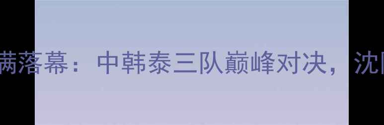 图片 沈阳国际足球邀请赛圆满落幕：中韩泰三队巅峰对决，沈阳体育文化再添新名片2