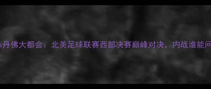 图片 洛杉矶FCvs丹佛大都会：北美足球联赛西部决赛巅峰对决，内战谁能问鼎北美？1
