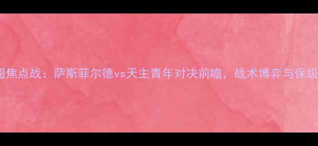 图片 深度澳超焦点战：萨斯菲尔德vs天主青年对决前瞻，战术博弈与保级悬念全2