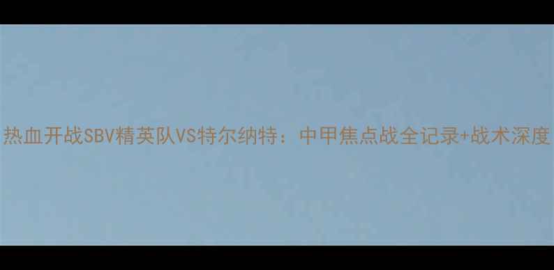 图片 热血开战SBV精英队VS特尔纳特：中甲焦点战全记录+战术深度