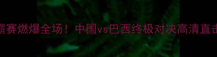 图片 狮王争霸赛燃爆全场！中国vs巴西终极对决高清直击+战术1