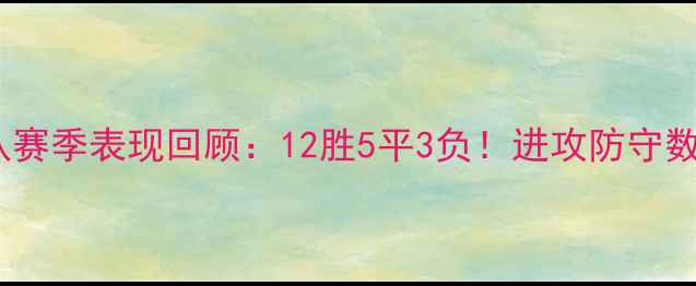 图片 王冠队赛季表现回顾：12胜5平3负！进攻防守数据全2