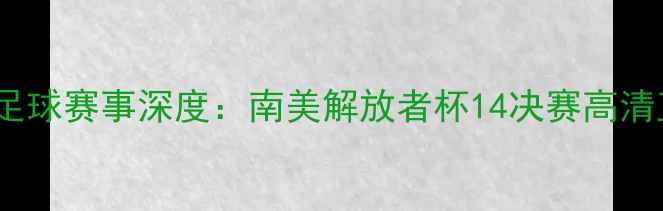 图片 玻利瓦尔VS捍卫竞技足球赛事深度：南美解放者杯14决赛高清直播指南及战局预测2
