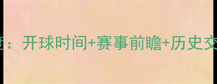 图片 申花vs永昌中超赛程深度：开球时间+赛事前瞻+历史交锋数据（附观赛指南）2