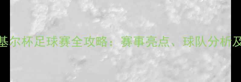 图片 百德博恩基尔杯足球赛全攻略：赛事亮点、球队分析及观赛指南