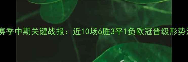 图片 皇马赛季中期关键战报：近10场6胜3平1负欧冠晋级形势深度2