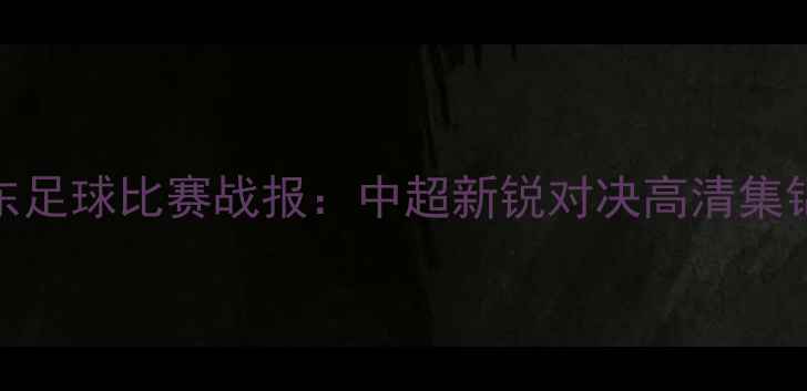 图片 福建vs广东足球比赛战报：中超新锐对决高清集锦+战术全1
