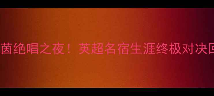 图片 罗伊VS小牛：绿茵绝唱之夜！英超名宿生涯终极对决回顾与数据分析1