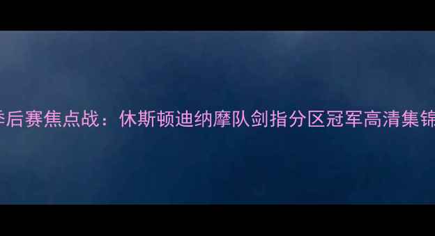 图片 美职联季后赛焦点战：休斯顿迪纳摩队剑指分区冠军高清集锦+赛程全