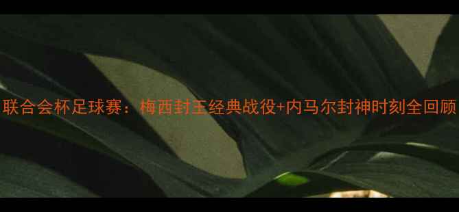 图片 联合会杯足球赛：梅西封王经典战役+内马尔封神时刻全回顾