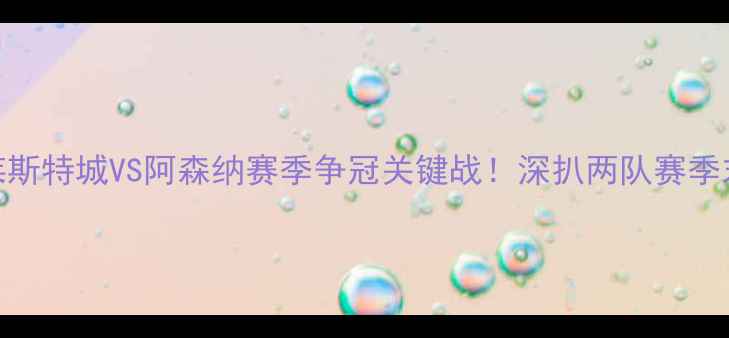 图片 英超焦点战莱斯特城VS阿森纳赛季争冠关键战！深扒两队赛季末博弈全攻略