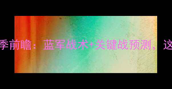 图片 莱斯特城vs英超赛季前瞻：蓝军战术+关键战预测，这些点你绝对要看！