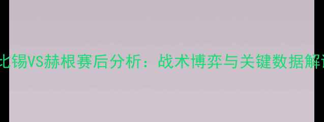 图片 莱比锡VS赫根赛后分析：战术博弈与关键数据解读1