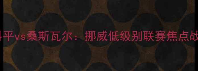 图片 诺科平vs桑斯瓦尔：挪威低级别联赛焦点战全2