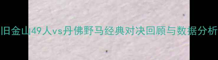图片 赛季NFL焦点战：旧金山49人vs丹佛野马经典对决回顾与数据分析（附赛后深度）1