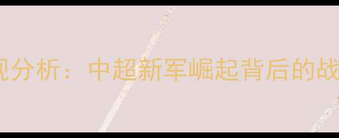 图片 赛季天津海河队表现分析：中超新军崛起背后的战术革新与青训密码2