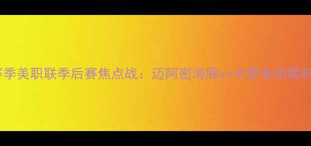 图片 赛季美职联季后赛焦点战：迈阿密海豚vs卡罗来纳黑豹1