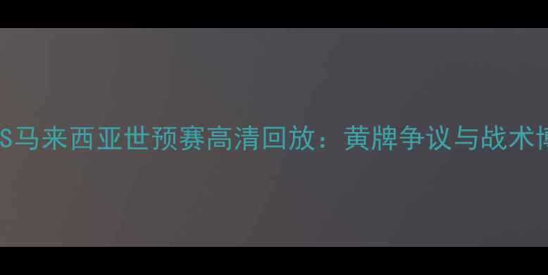 图片 越南VS马来西亚世预赛高清回放：黄牌争议与战术博弈全