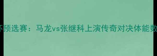 图片 足球世界杯预选赛：马龙vs张继科上演传奇对决体能数据与战术1