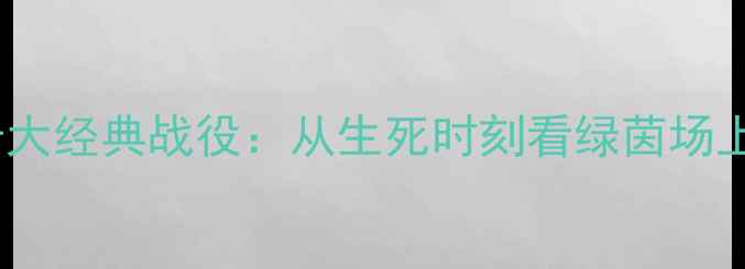 图片 足球加时赛十大经典战役：从生死时刻看绿茵场上的极限攻防1