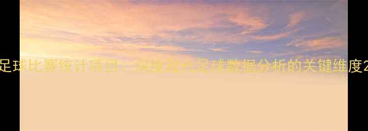 图片 足球比赛统计项目：深度现代足球数据分析的关键维度2