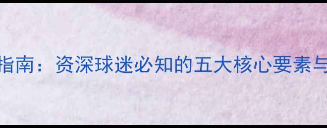 图片 足球比赛观赛指南：资深球迷必知的五大核心要素与赛事文化深度
