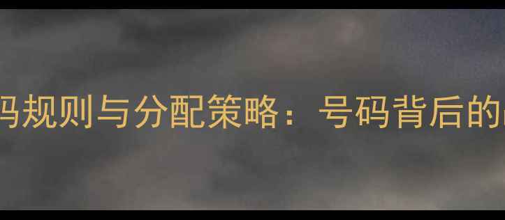 图片 足球比赛队员号码规则与分配策略：号码背后的战术与团队文化1