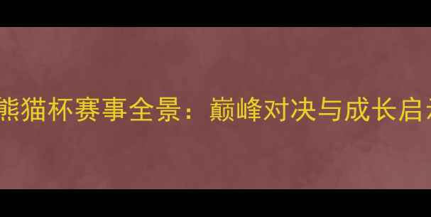 图片 足球熊猫杯赛事全景：巅峰对决与成长启示录1