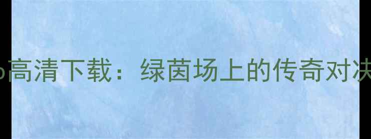 图片 足球经典赛事720p高清下载：绿茵场上的传奇对决与珍贵影像回顾2