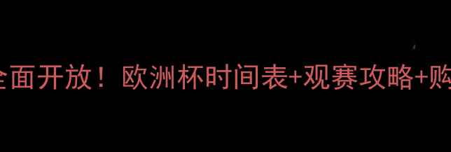 图片 足球赛事全面开放！欧洲杯时间表+观赛攻略+购票指南全1