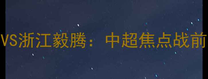 图片 辽宁宏运VS浙江毅腾：中超焦点战前瞻与战术