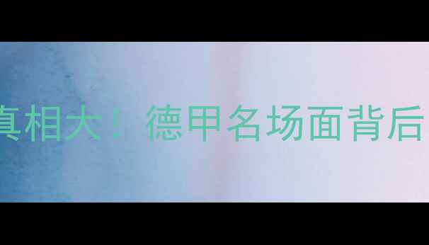 图片 达姆施塔中断比赛真相大！德甲名场面背后隐藏的三大争议点1