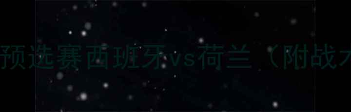图片 高清直播欧洲杯预选赛西班牙vs荷兰（附战术与比赛集锦）1